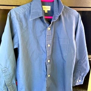 Van Heusen Boy shirt l blue long sleeve size 8